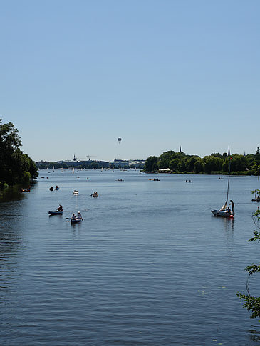 Fotos Außenalster Panorama in Richtung Innenstadt | Hamburg