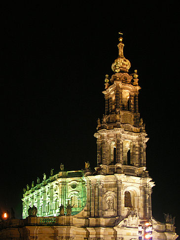 Hofkirche bei Nacht Foto 