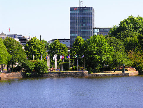 Alster Pavillon mit Blick auf Binnenalster Foto 