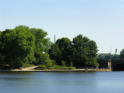 Alster Pavillon mit Blick auf Binnenalster Foto 