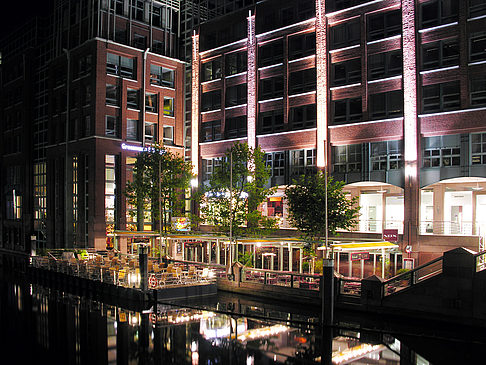 Foto Bleichenfleet bei Nacht