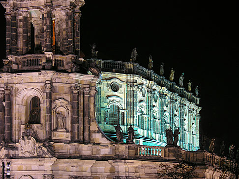 Foto Hofkirche bei Nacht